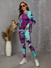 Tie Dye Drop Shoulder Hoodie & Leggings